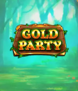 Изображение слота Gold Party от Pragmatic Play, демонстрирующий радостный и красочный мир ирландской тематики с золотыми монетами, веселыми лепреконами и радугой. В центре кадра виден игровой интерфейс с 5 барабанами и 3 рядами, окруженный ирландским пейзажем и горшками золота, создающими атмосферу праздника и волшебства.